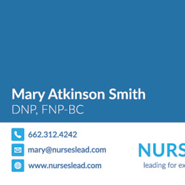 Nurses Lead Business Cards