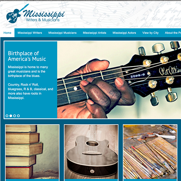 Mississippi Writers and Musicians Website
