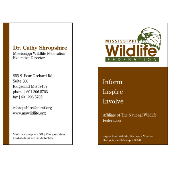 Business Cards for the Mississippi Wildlife Federation