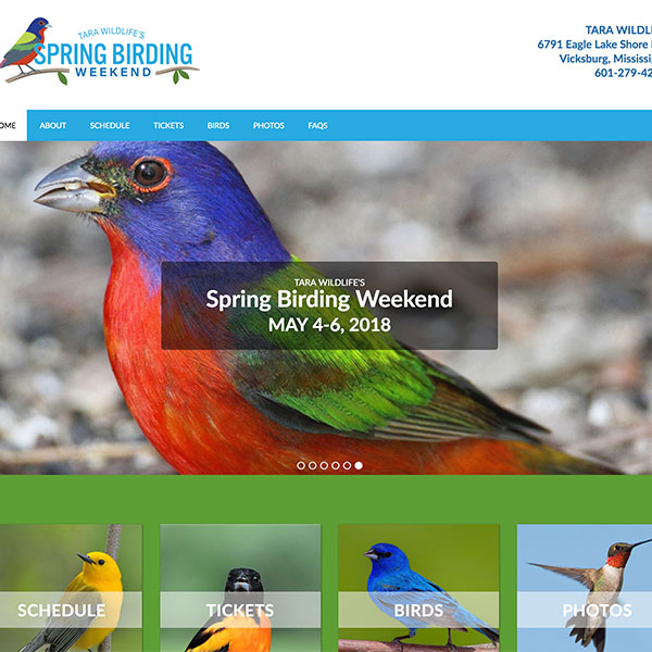 Tara Wildlife Spring Birding Weekend Event Website