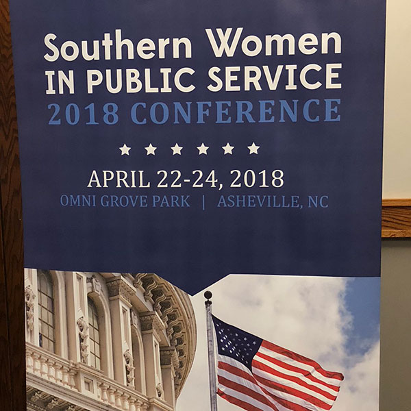 Banner Stand for Southern Women In Public Service Conference 2018