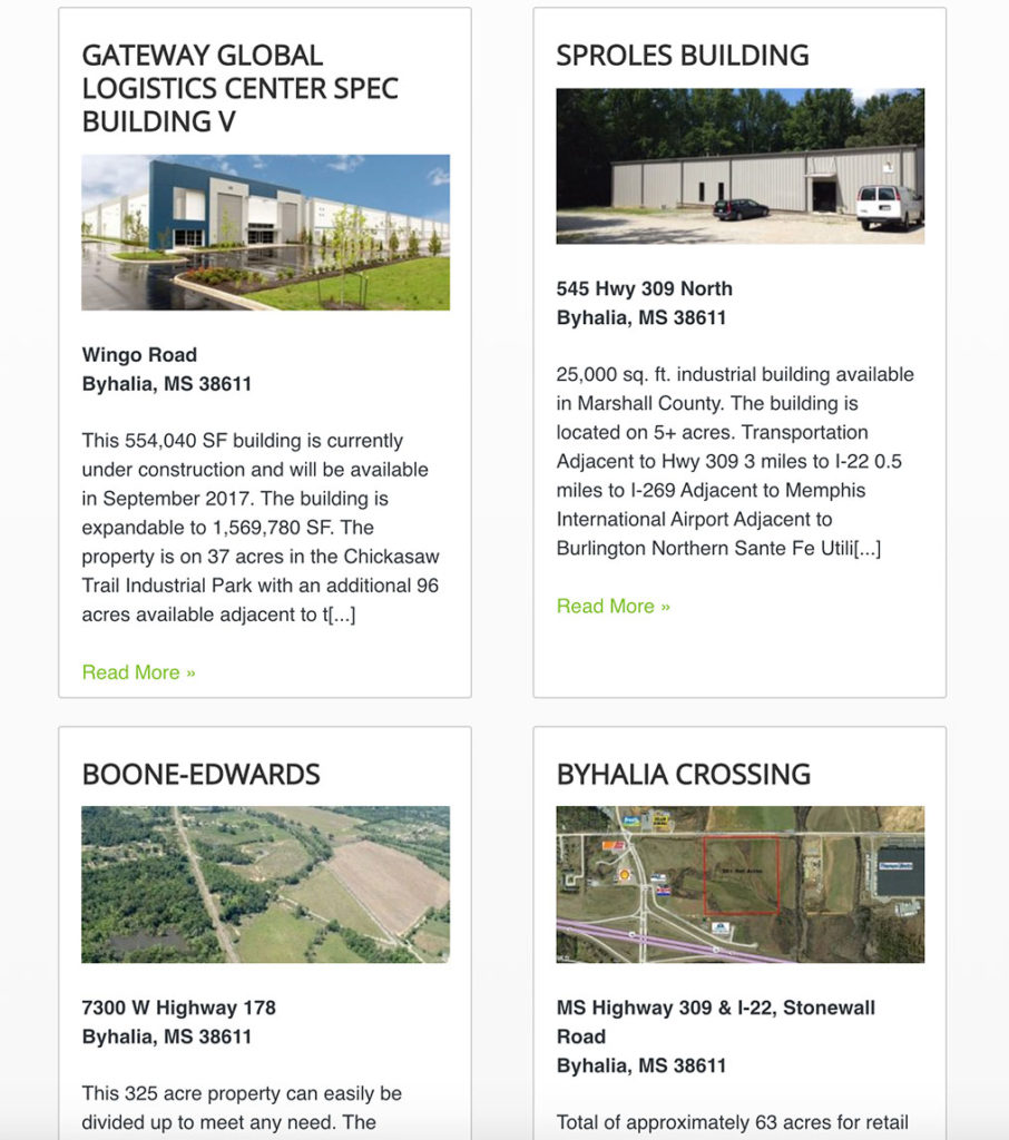 Properties Listings on Marshall County IDA Website