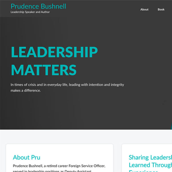 Website for Author and Speaker Prudence Bushnell
