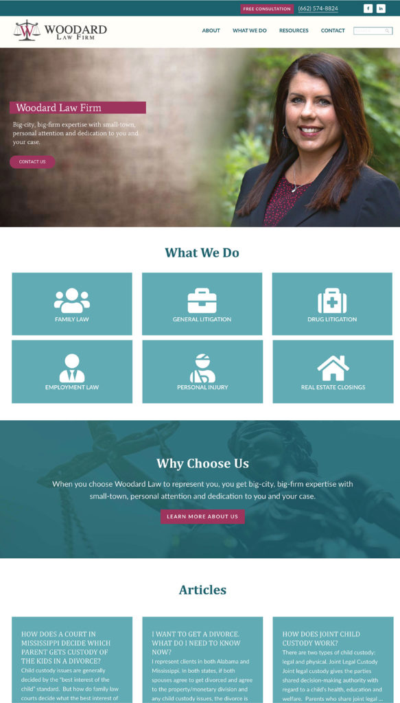 Woodard Law Firm Website Design