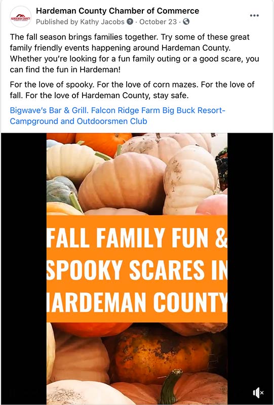 Fall and Halloween social media idea post