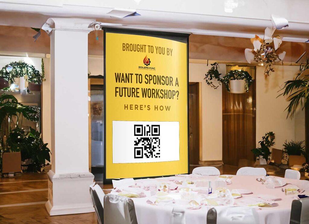 Want to sponsor a future workshop with QR code sign