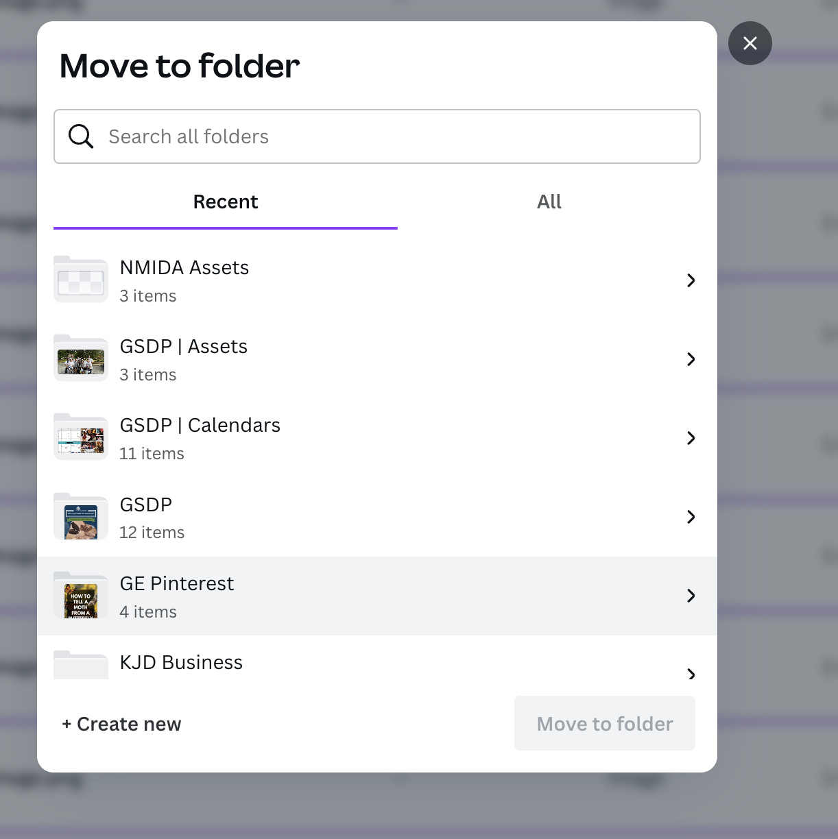Sharing and archiving Canva folders