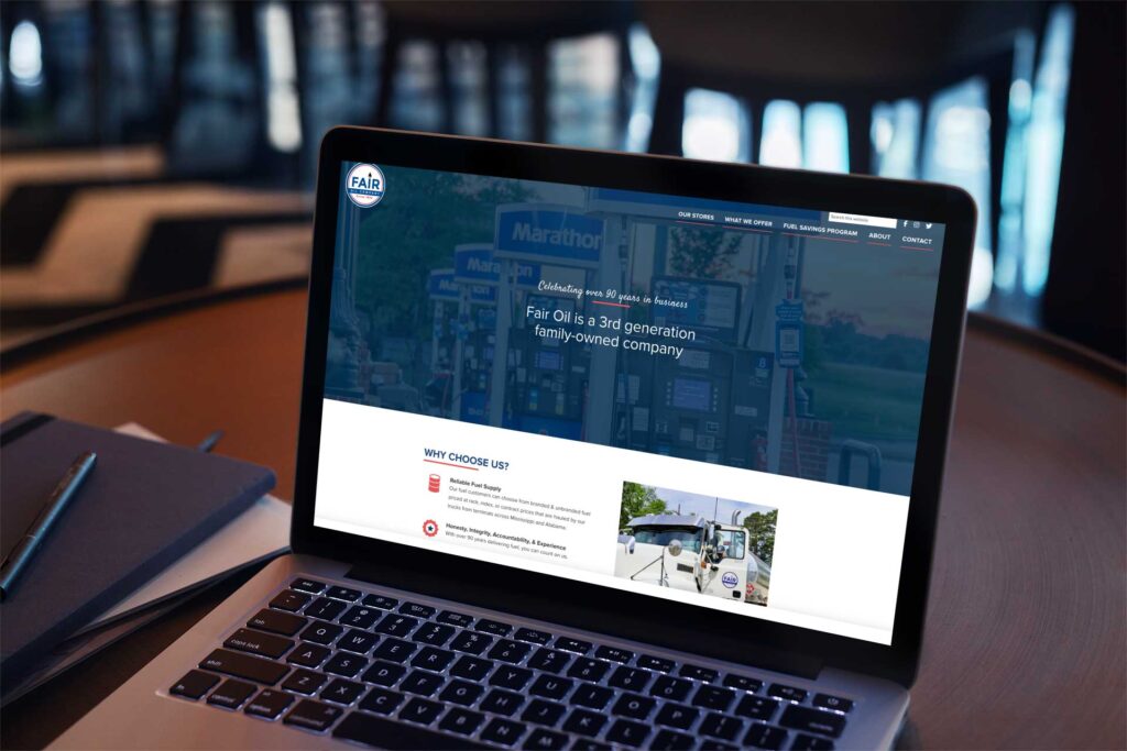 Fair Oil Company Website Design