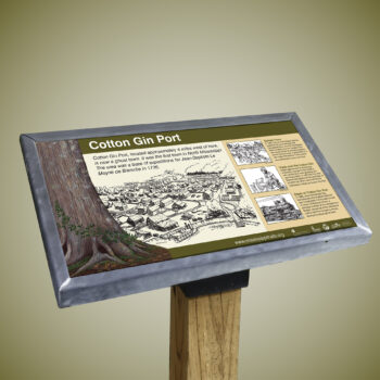 Cotton Gin Port Outdoor Interpretive Sign