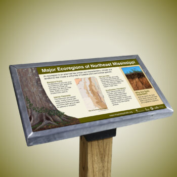 Major Ecoregions of Northeast Mississippi Outdoor Interpretive Sign