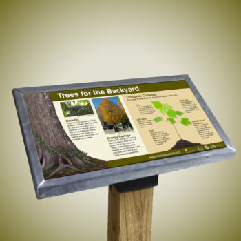 Trees for the Backyard Outdoor Interpretive Sign