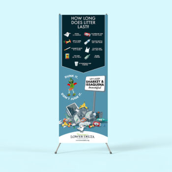 “How Long Does Litter Last?” Banner Stand