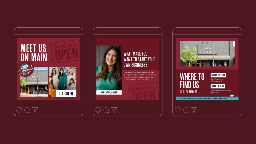 social media samples for main street renovation campaign