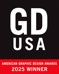 badge for GDUSA 2025 American Graphic Design Awards