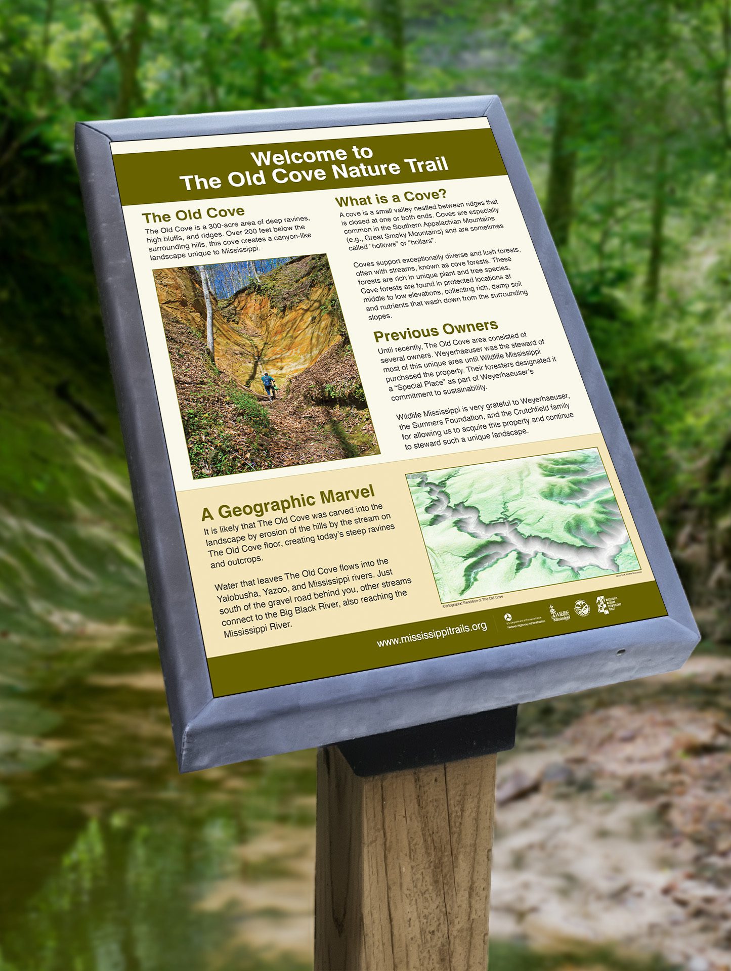 sign in the Old Cove area