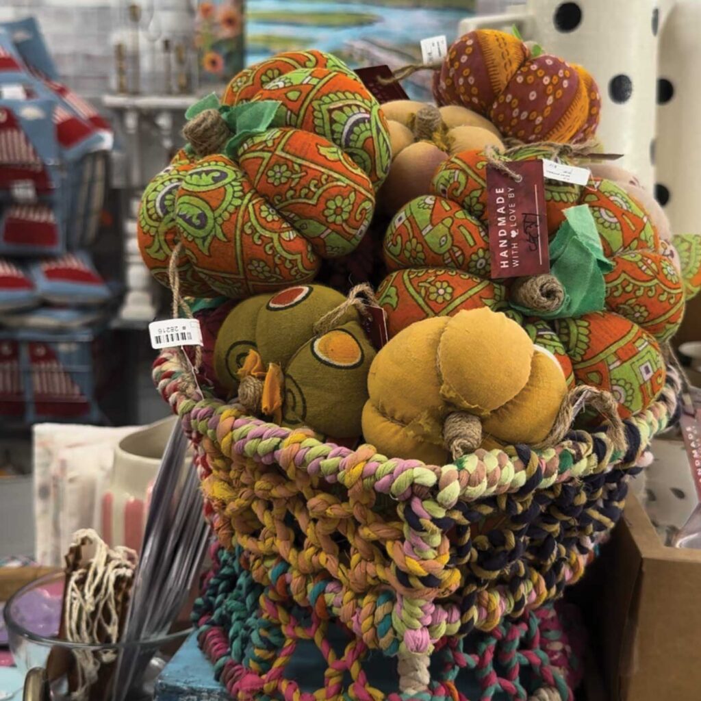 Pumpkins for sale at a local store